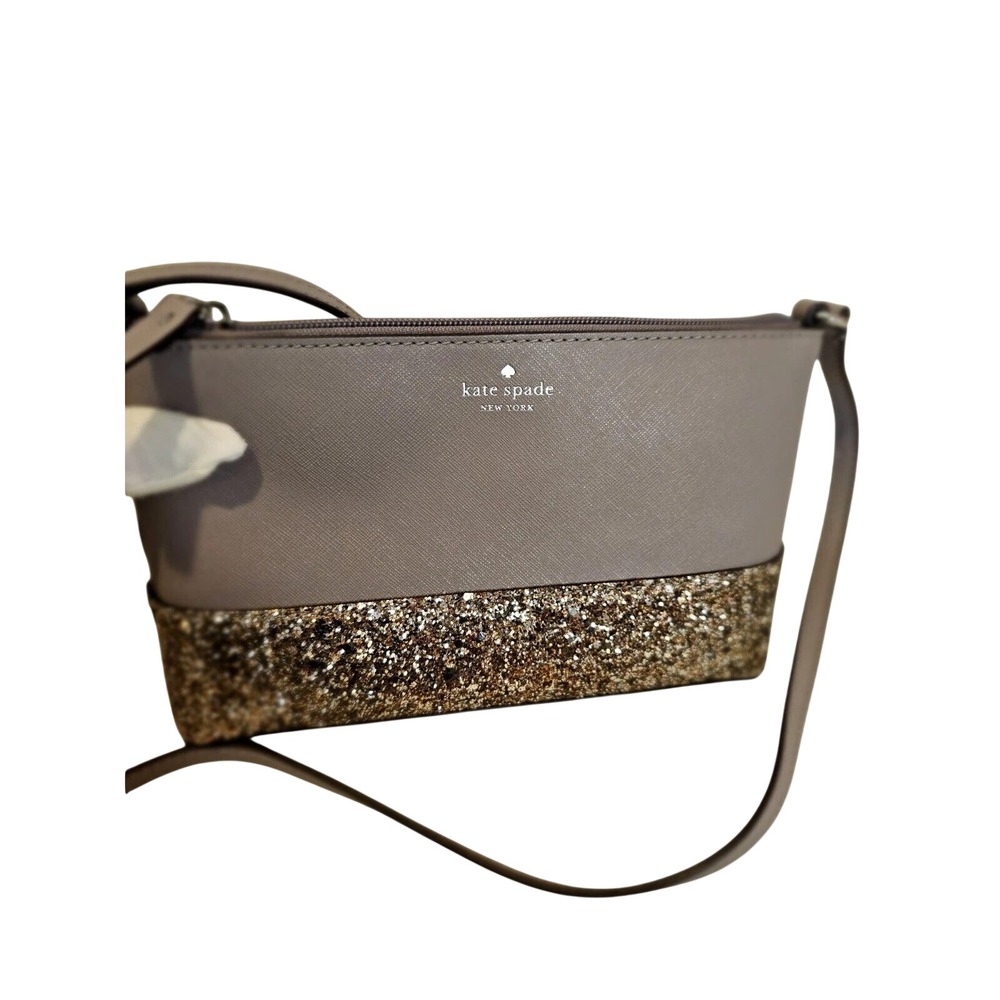 Kate Spade New York Greta Court Glitter Crossbody Bag - Lavendar Gray